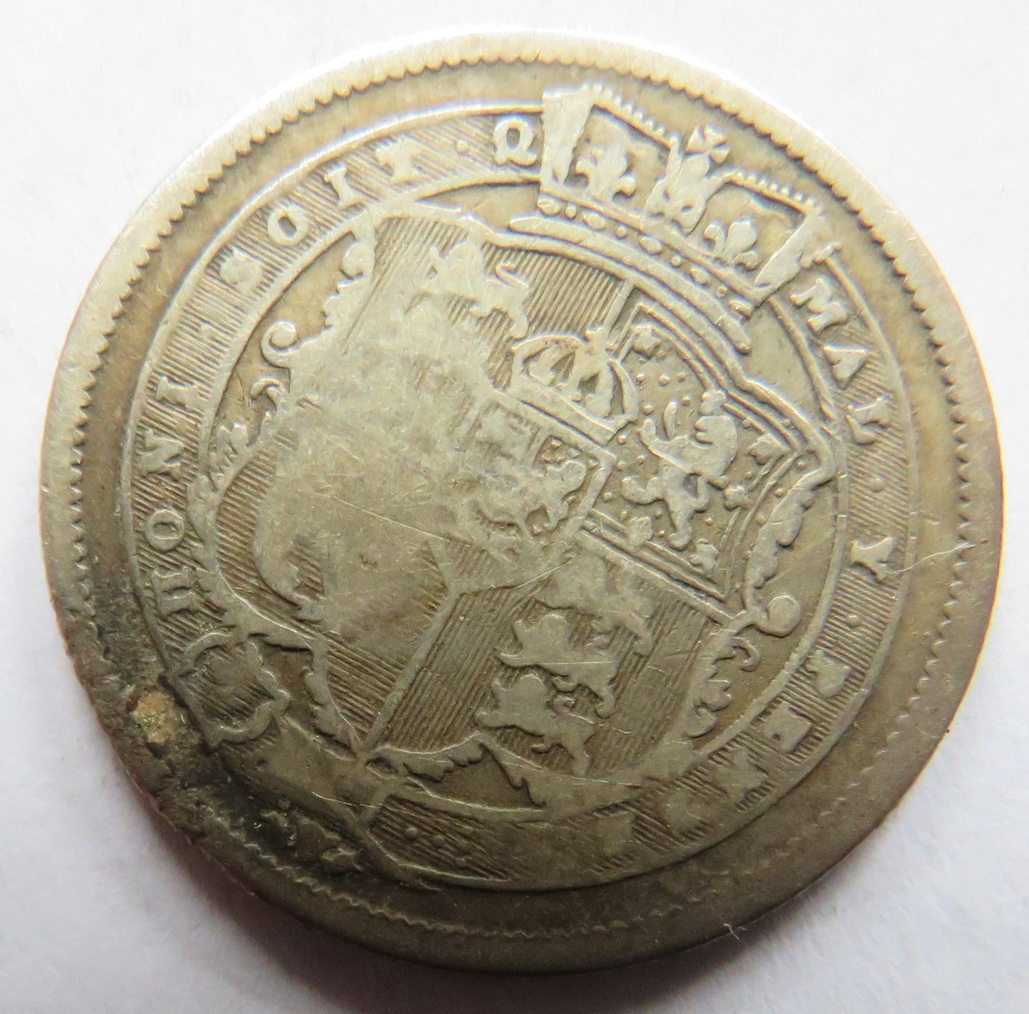 1817 King George III Silver Shilling Coin - Great Britain