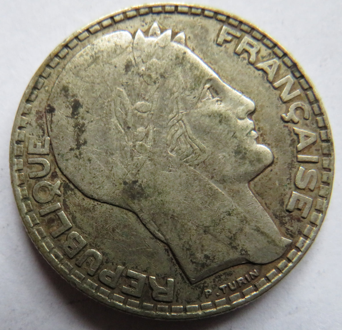 1933 France Silver 20 Francs Coin