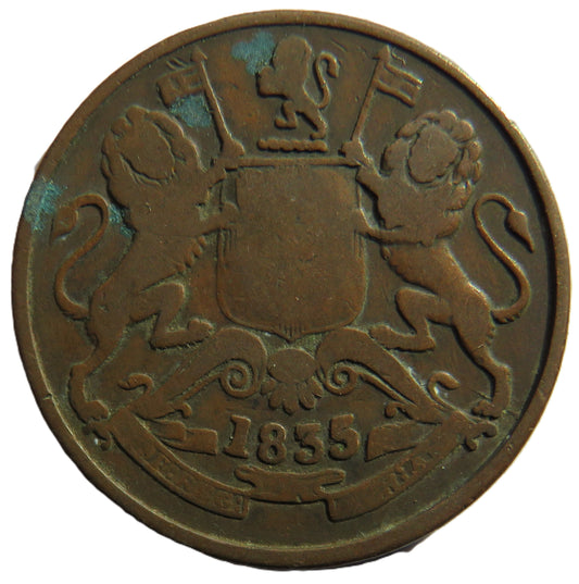 1835 East India Company 1/2 Half-Anna Coin