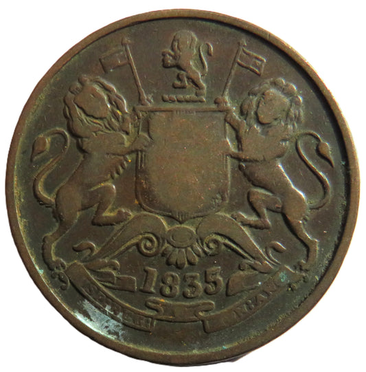 1835 East India Company 1/2 Half-Anna Coin