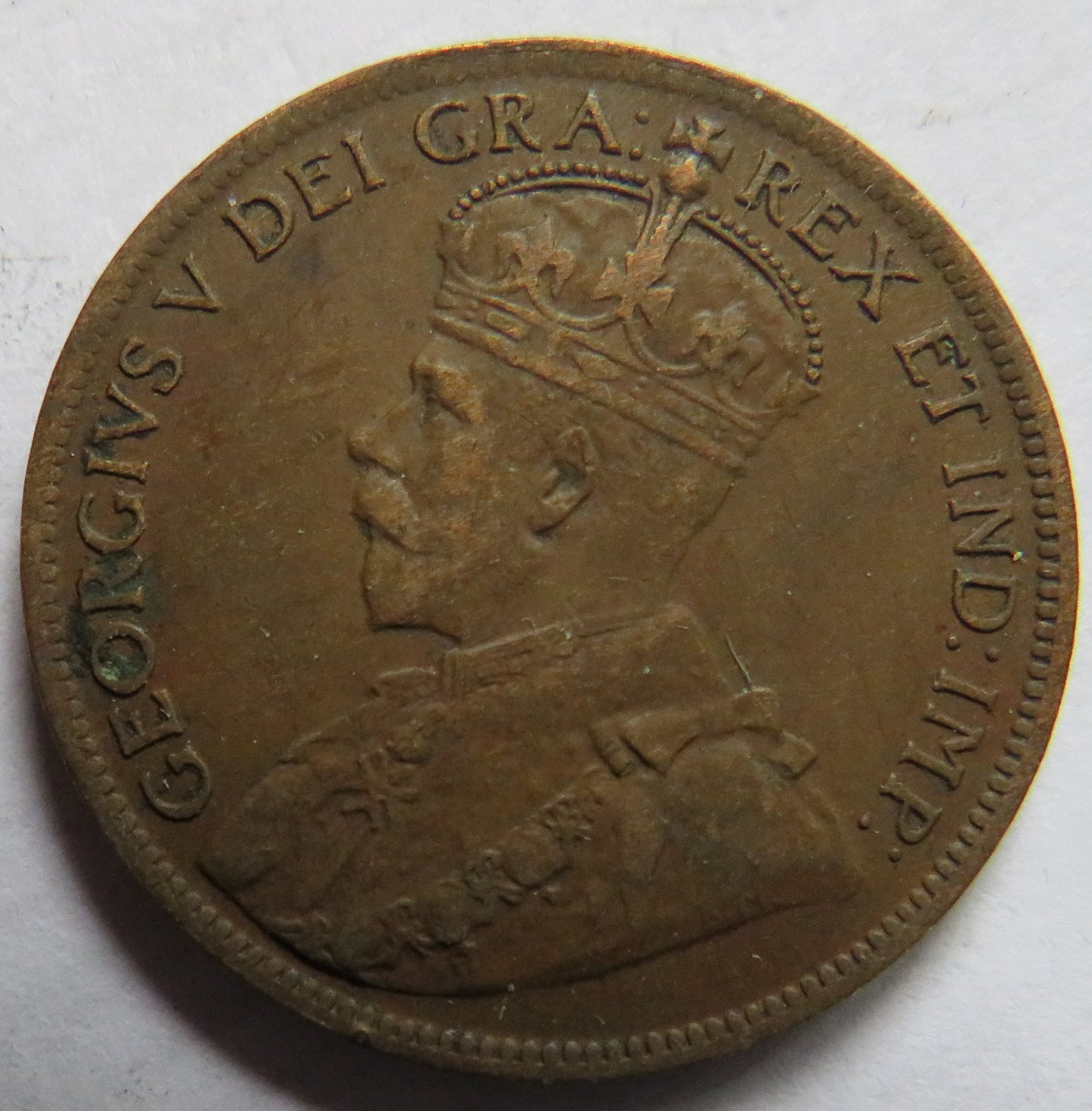 1919 King George V Canada One Cent Coin