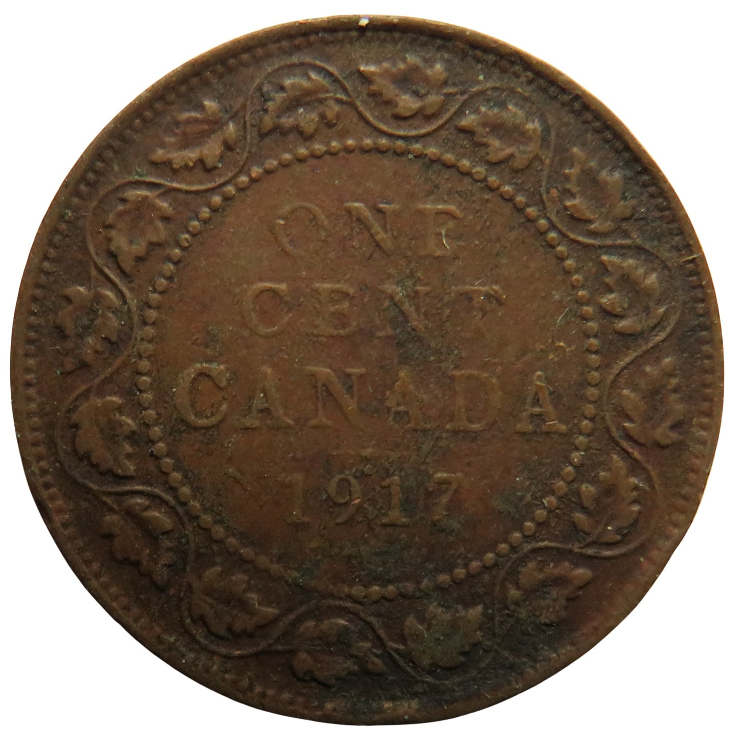 1917 King George V Canada One Cent Coin