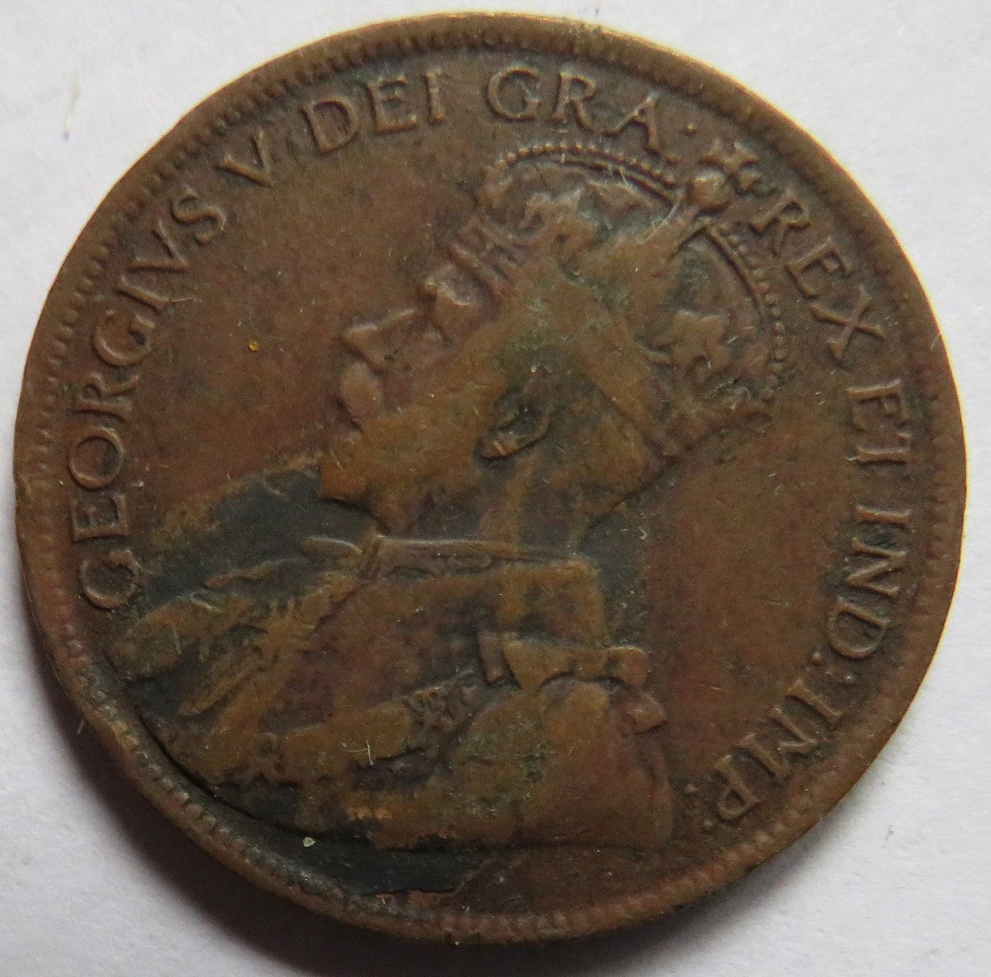 1917 King George V Canada One Cent Coin
