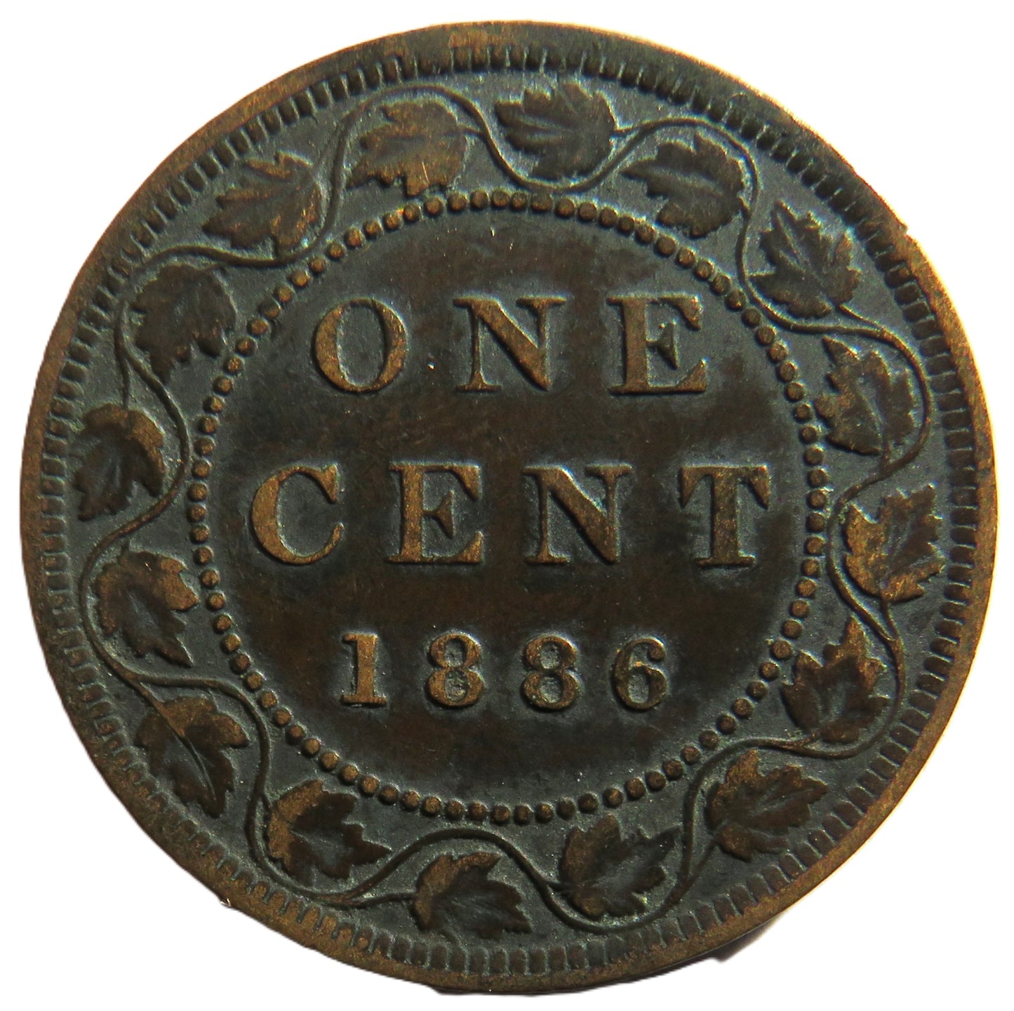 1886 Queen Victoria Canada One Cent Coin