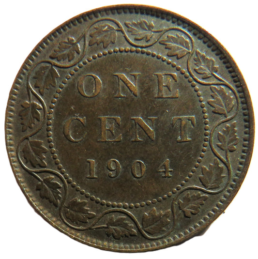 1904 King Edward VII Canada One Cent Coin