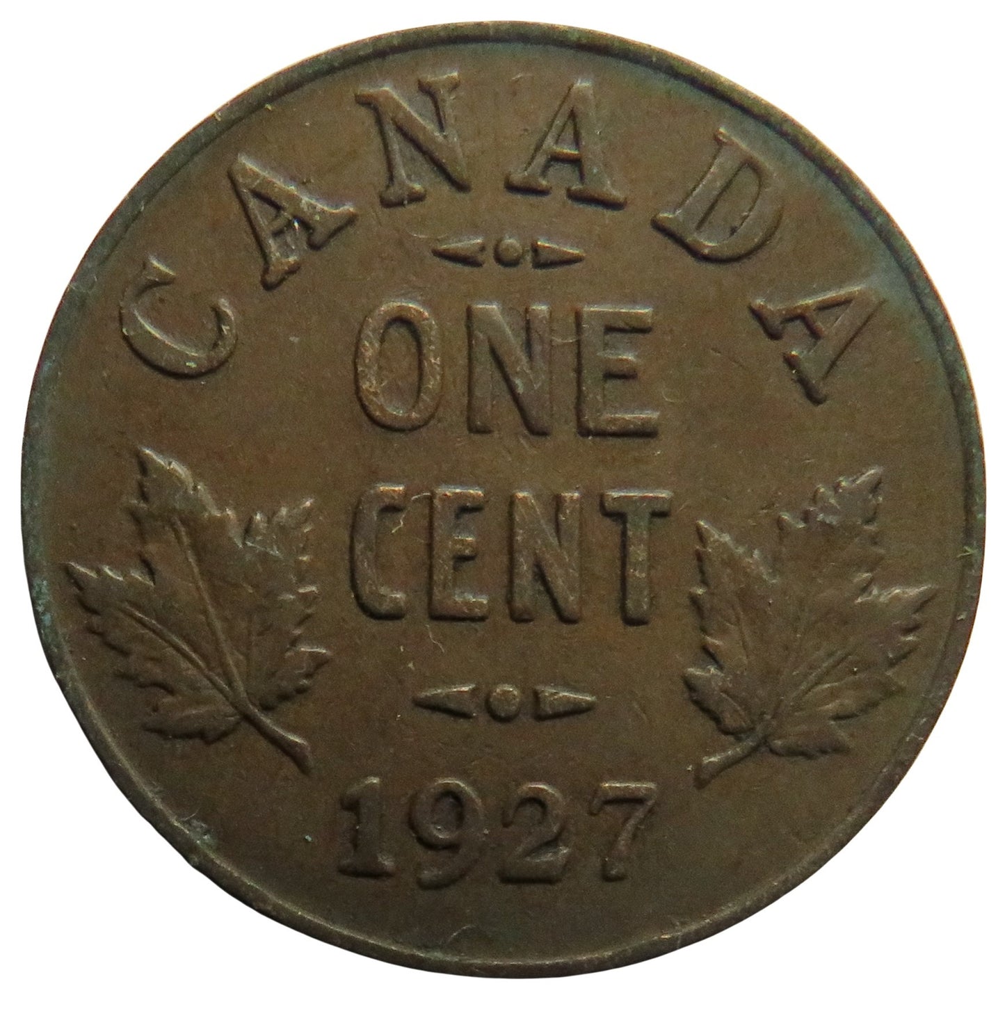 1927 King George V Canada One Cent Coin.
