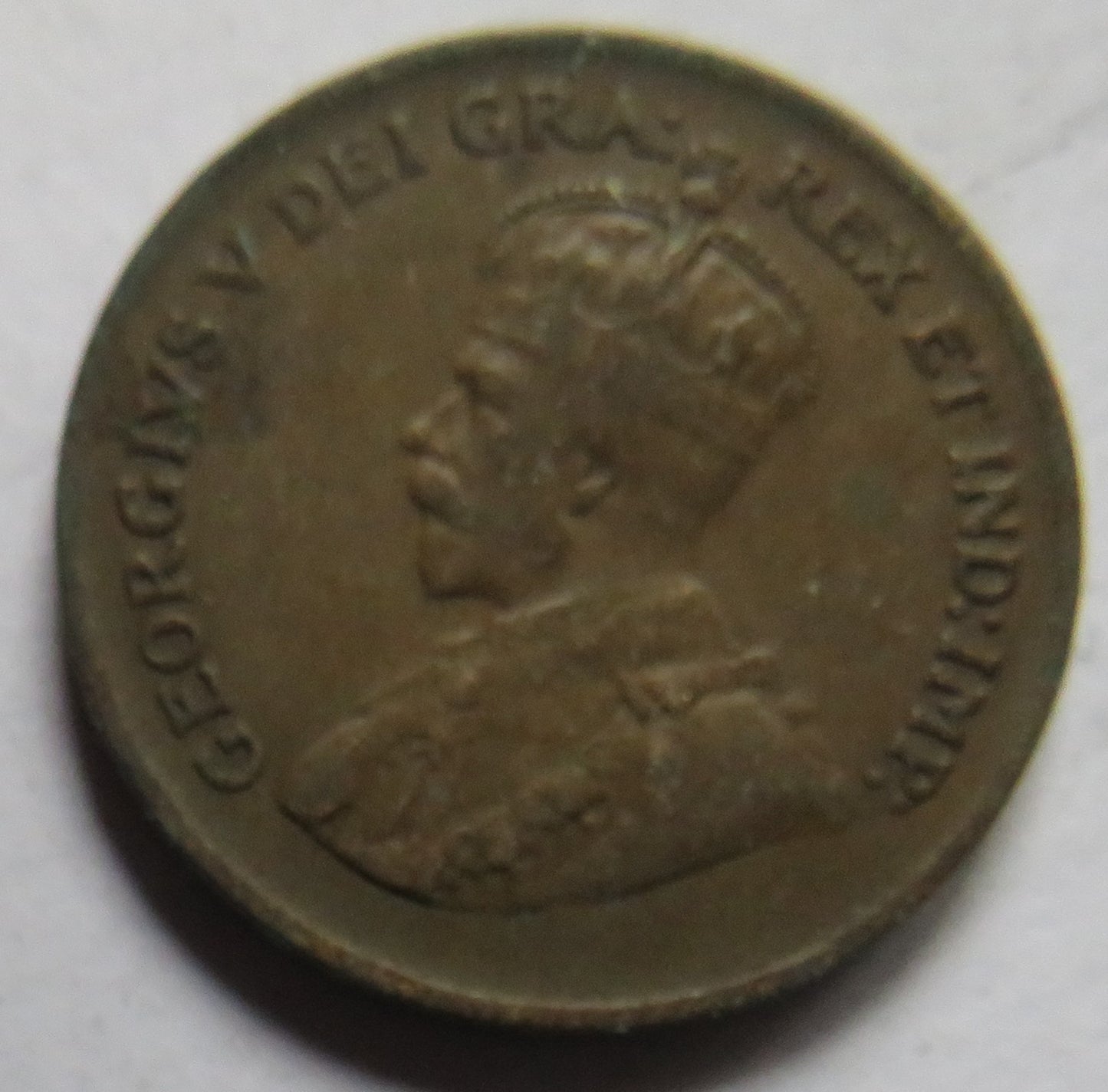 1927 King George V Canada One Cent Coin.