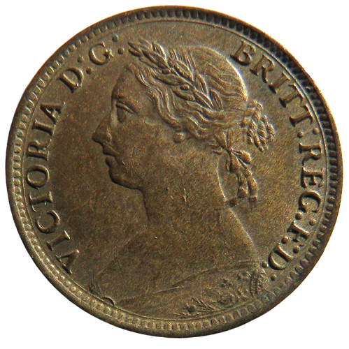 1884 Queen Victoria Bun Head Farthing Coin In Higher Grade - Great Britain