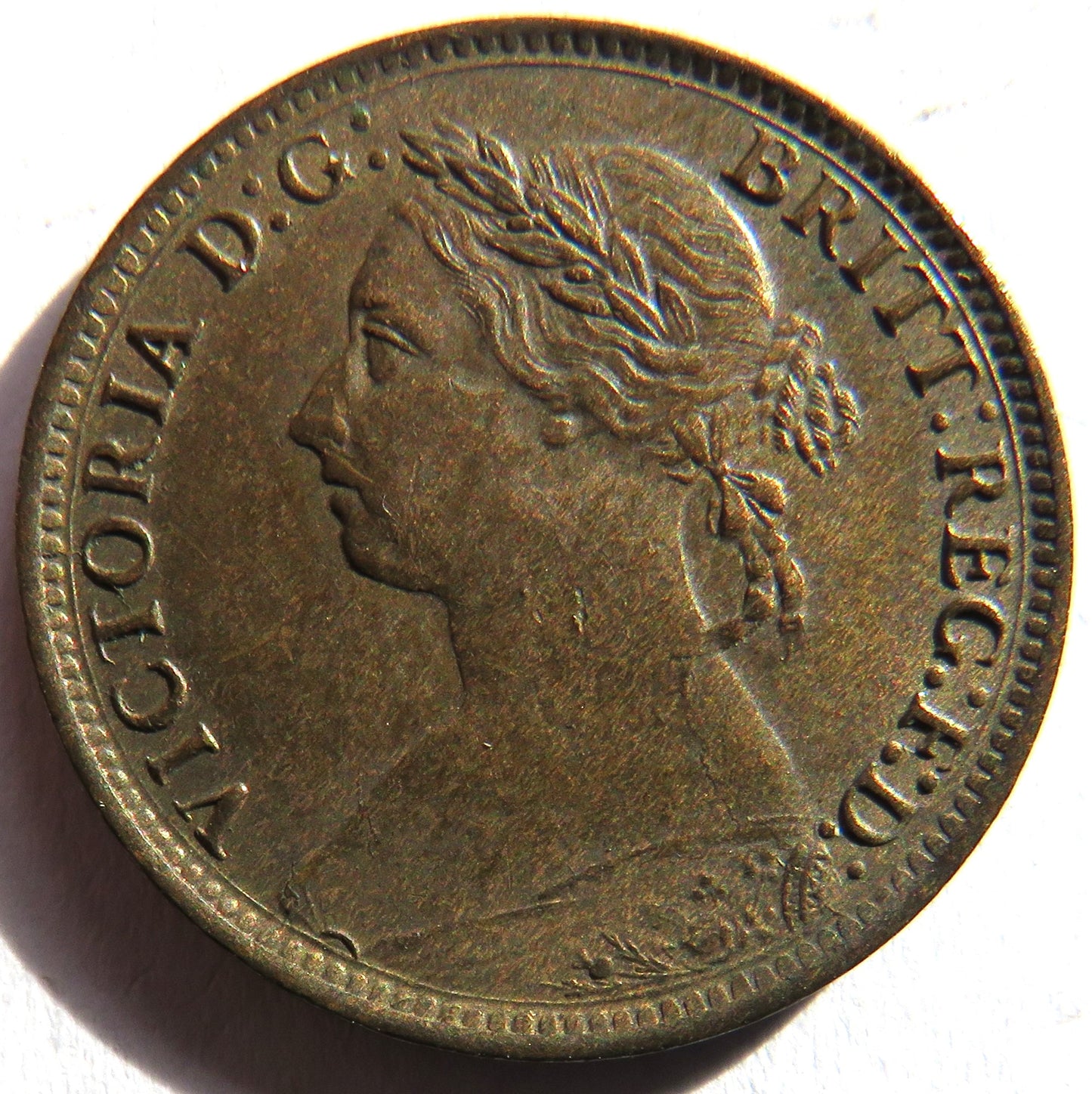 1884 Queen Victoria Bun Head Farthing Coin In Higher Grade - Great Britain