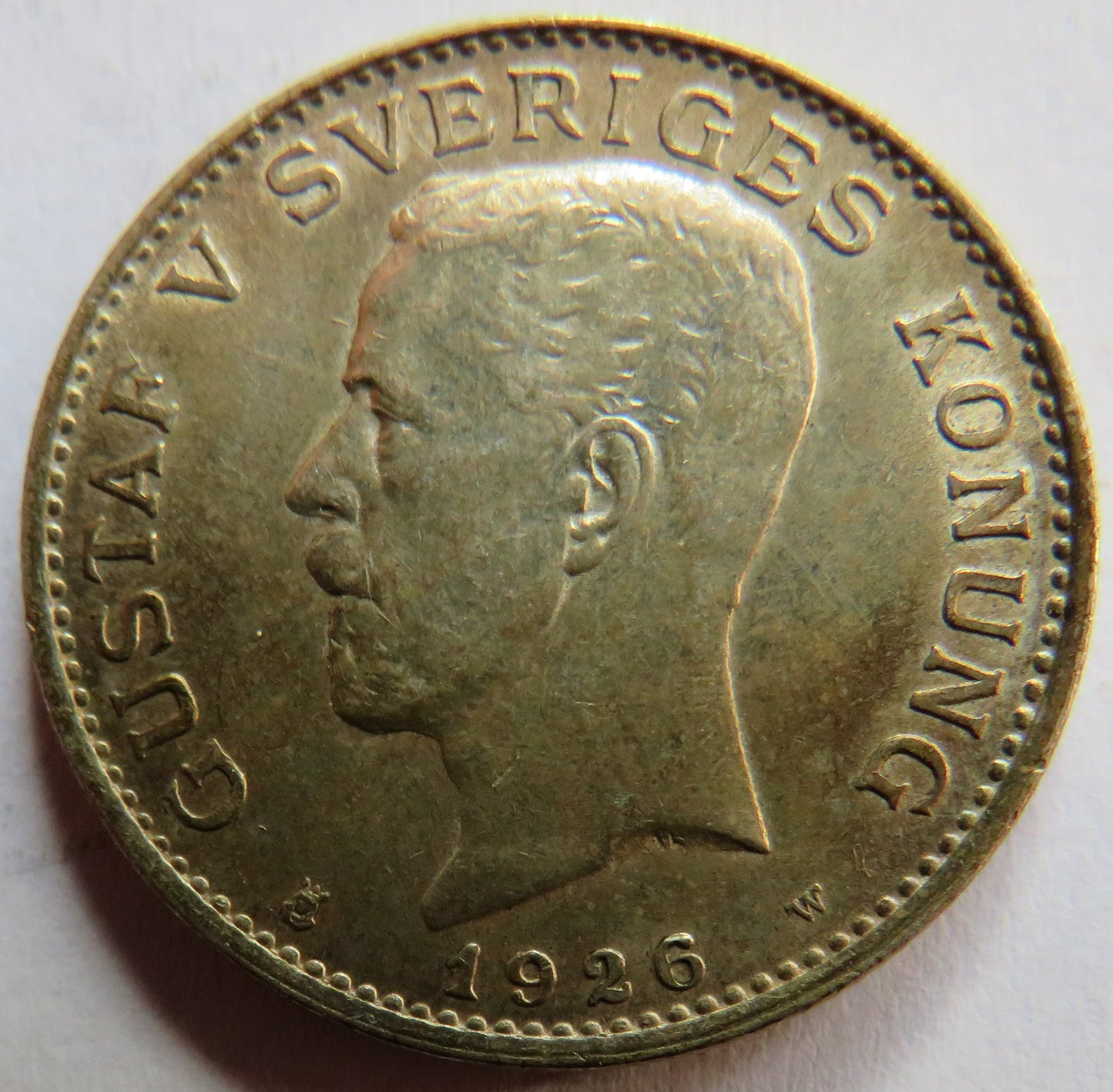 1926 Sweden Silver One Krona Coin In High Grade