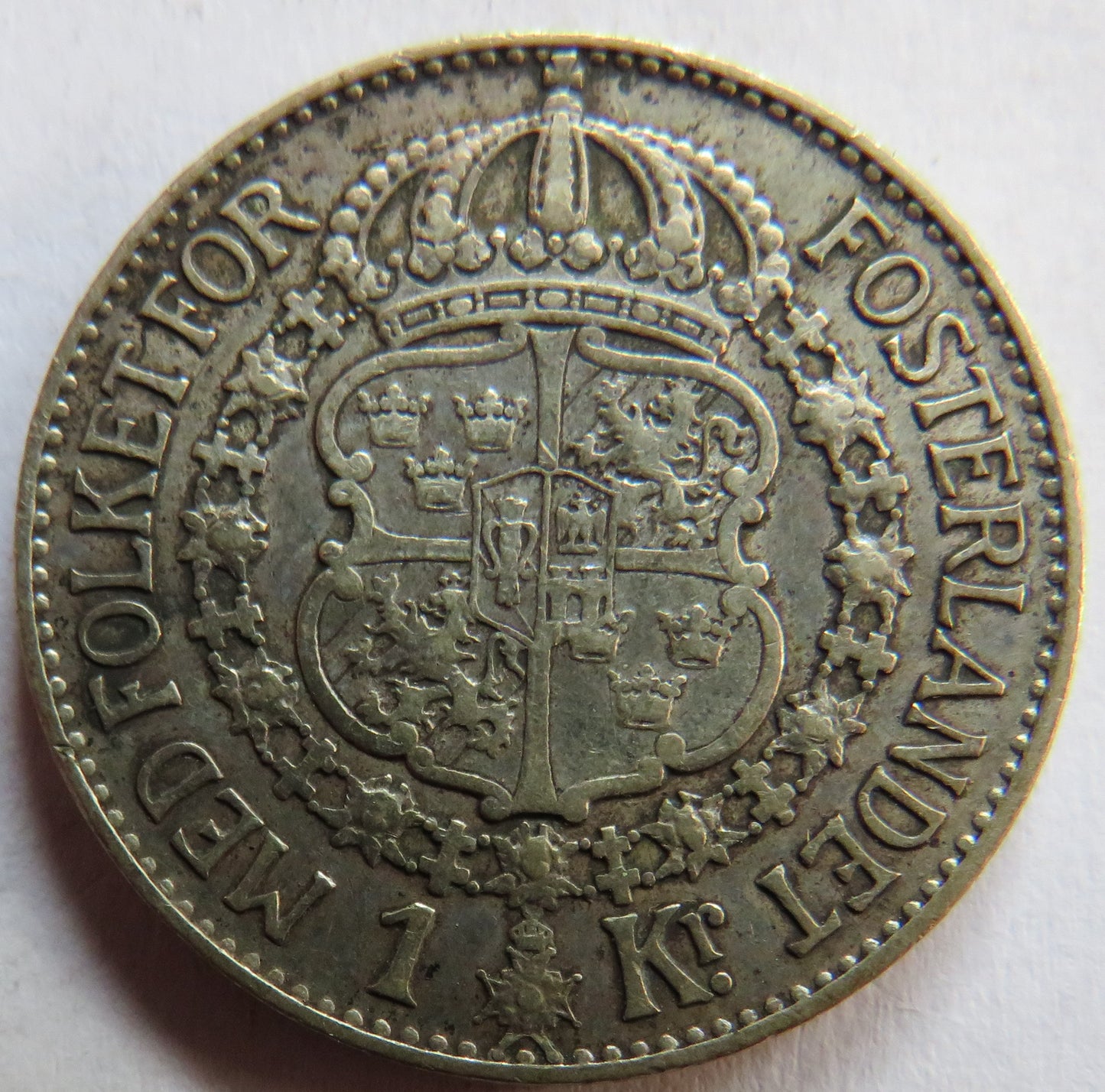 1928 Sweden Silver One Krona Coin