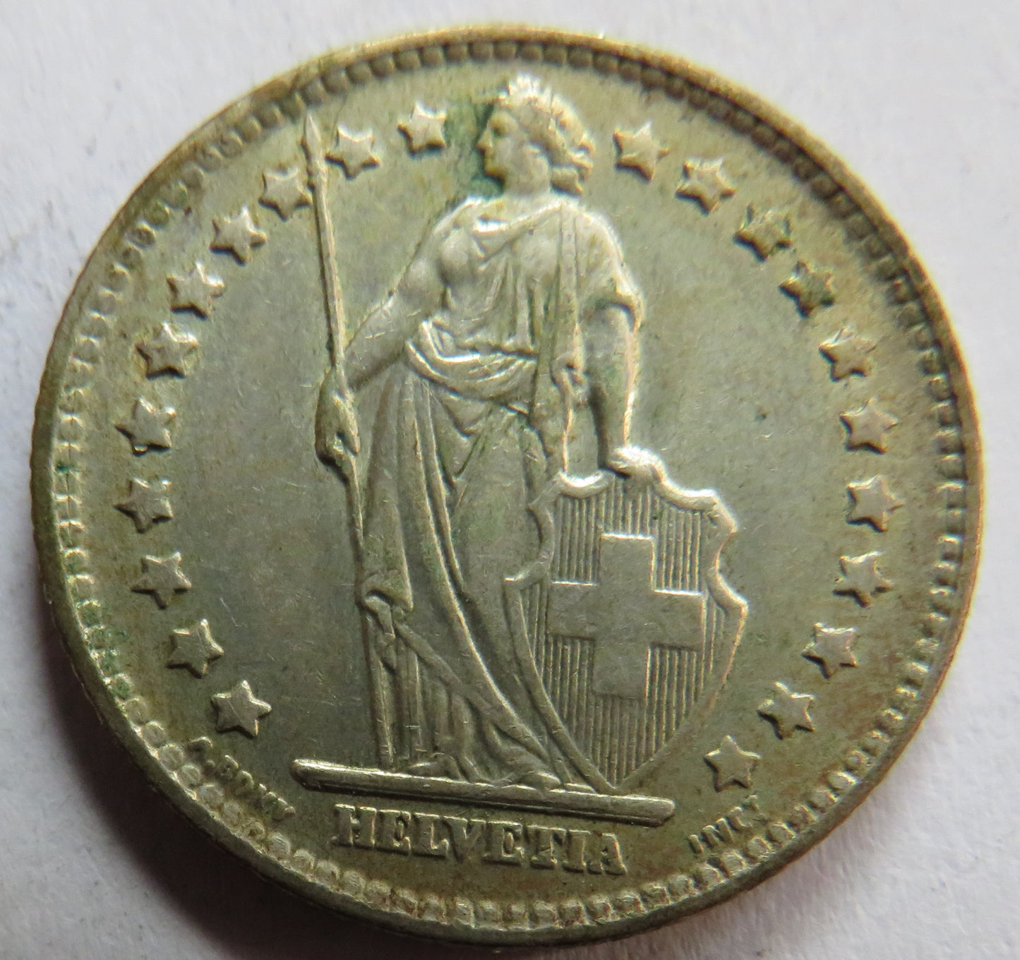1959 Switzerland Silver One Franc Coin