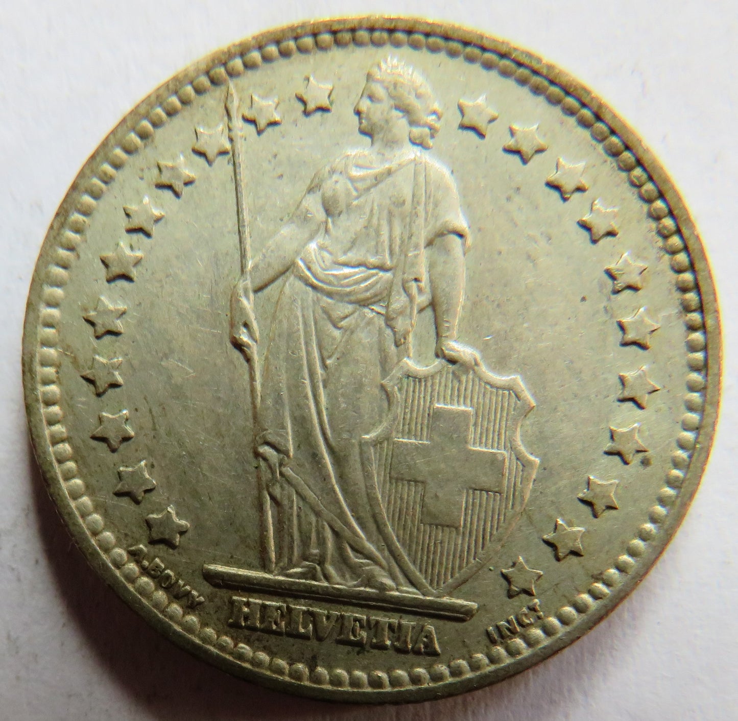 1958 Switzerland Silver One Franc Coin
