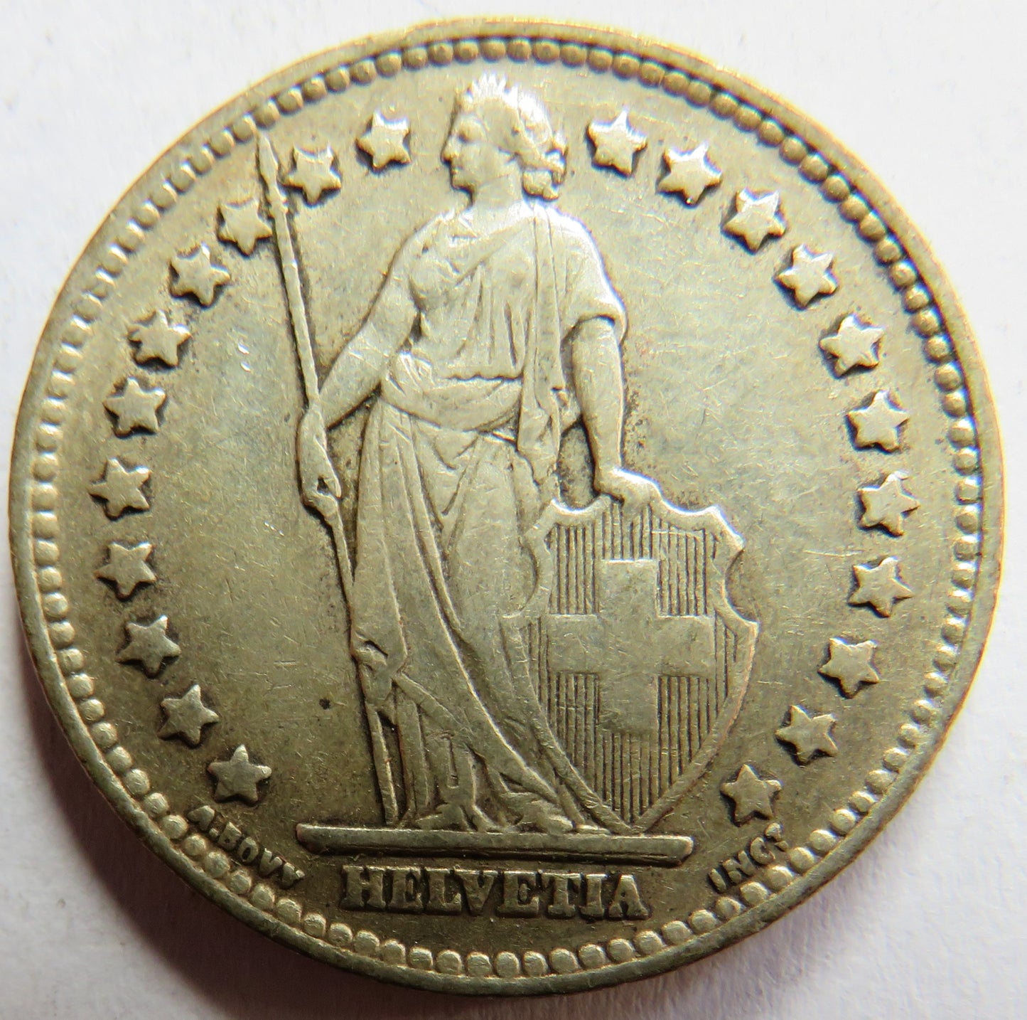 1940 Switzerland Silver One Franc Coin