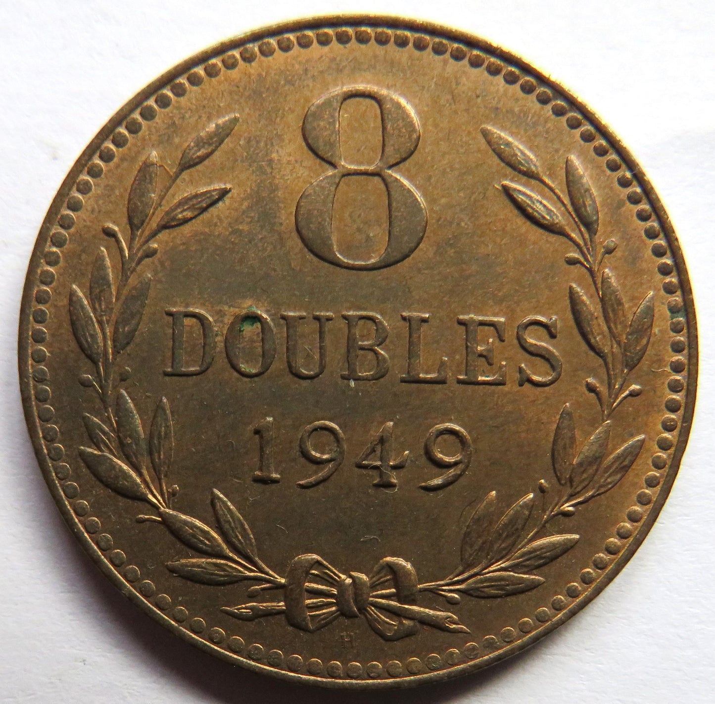 1949 Guernsey 8 Doubles Coin In High Grade