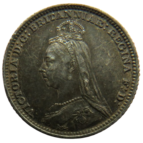 1888 Queen Victoria Silver Fourpence / Groat Coin In Higher Grade