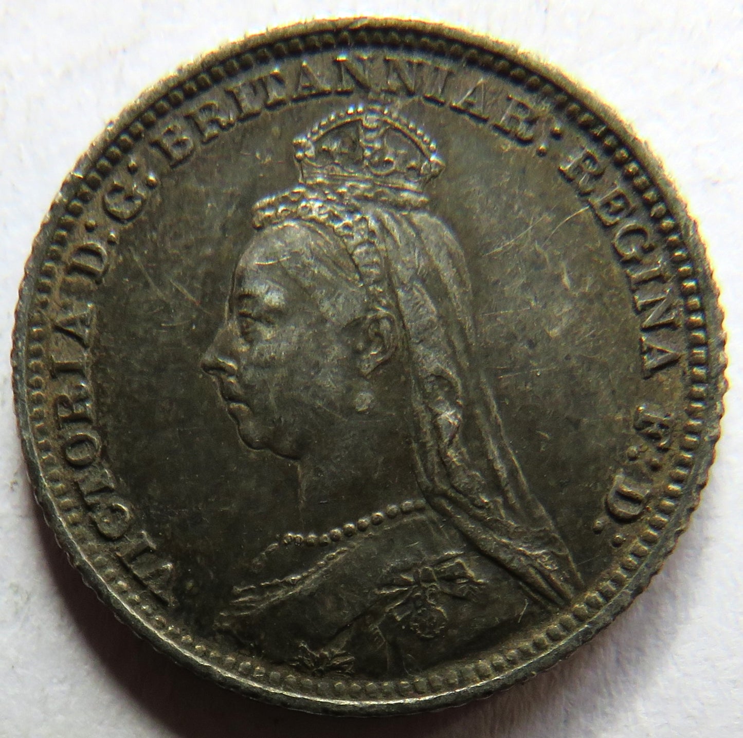 1888 Queen Victoria Silver Fourpence / Groat Coin In Higher Grade