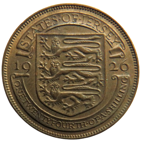 1926 King George V States of Jersey 1/24th of Shilling Coin