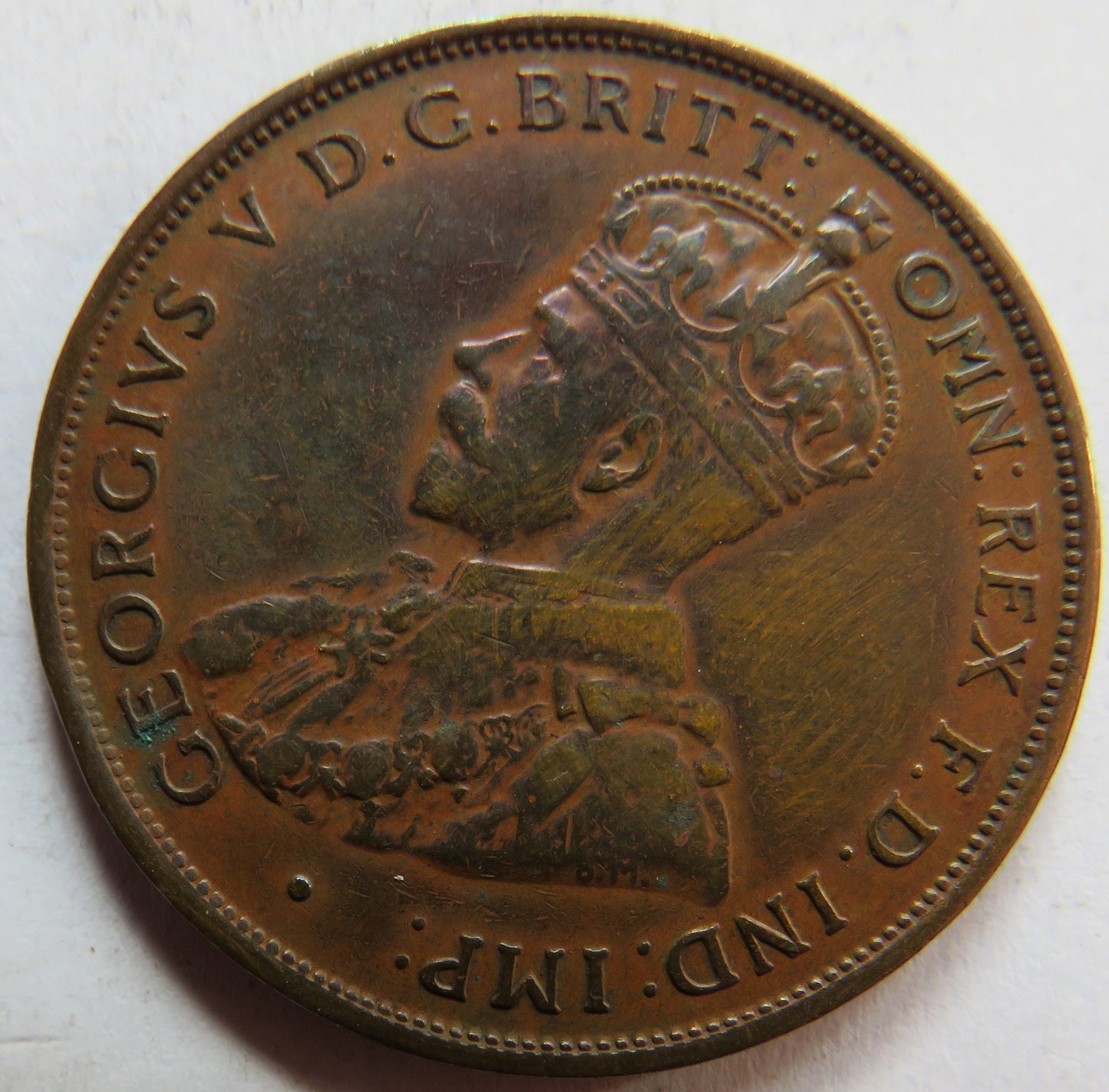 1934 King George V Australia One Penny Coin