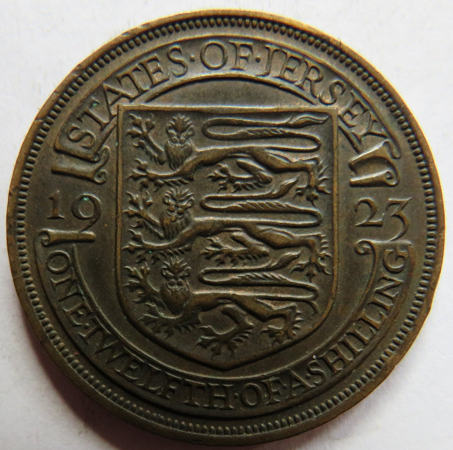 1923 King George V Jersey 1/12th of a Shilling Coin