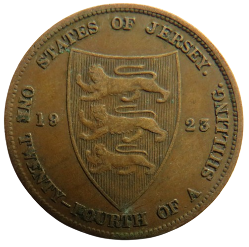 1923 King George V Jersey 1/24 Shilling Coin