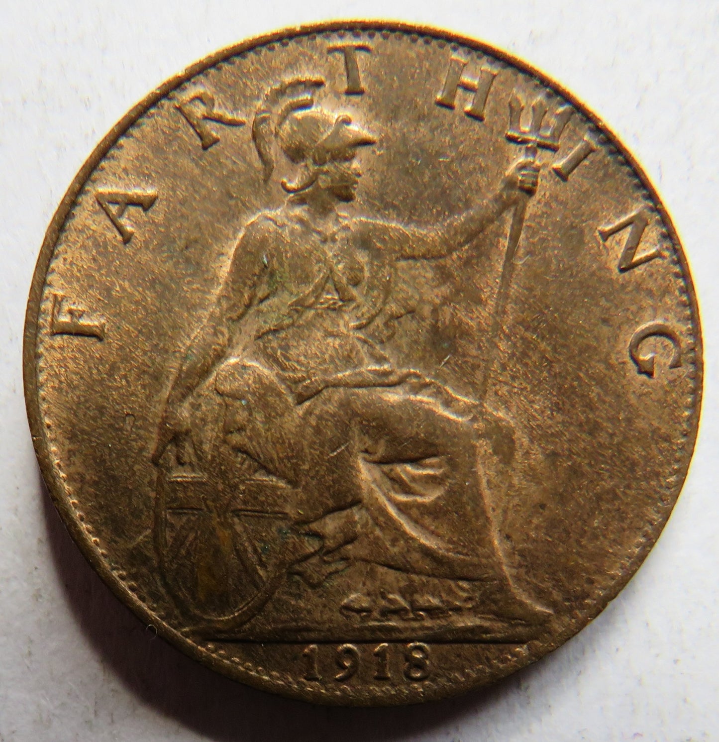 1918 King George V Farthing Coin In Higher Grade - Great Britain