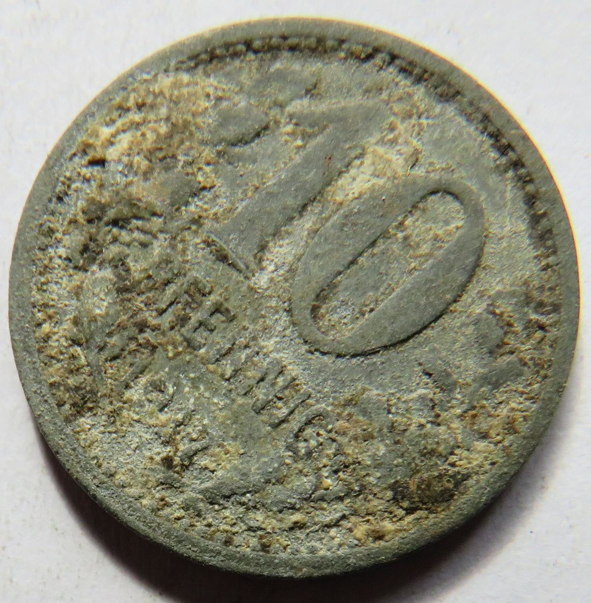 1917 Municipality of Letmathe 10 Pfennig Coin Germany image 3