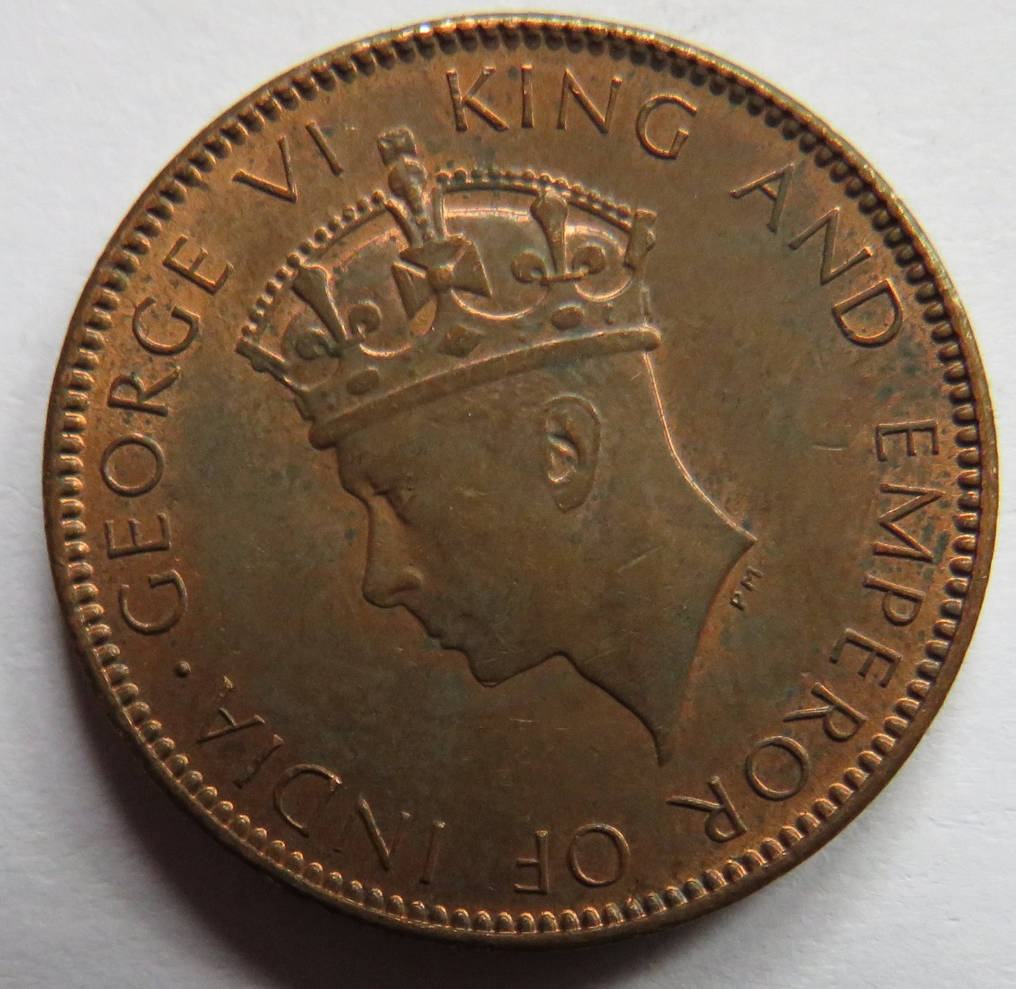 1940 King George VI Ceylon 1 One Cent Coin In High Grade
