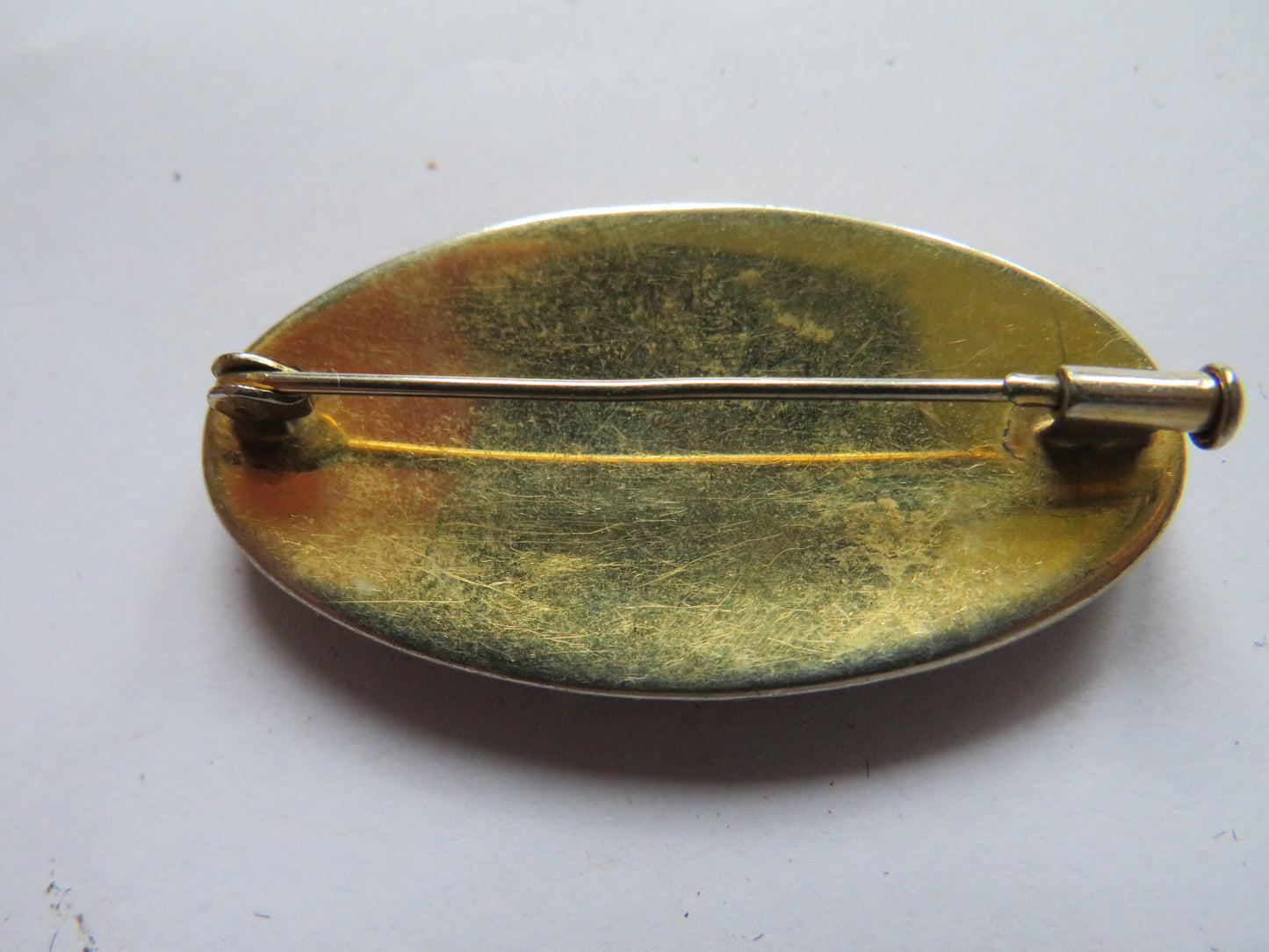Vintage Damascene Gold, Black Brooch