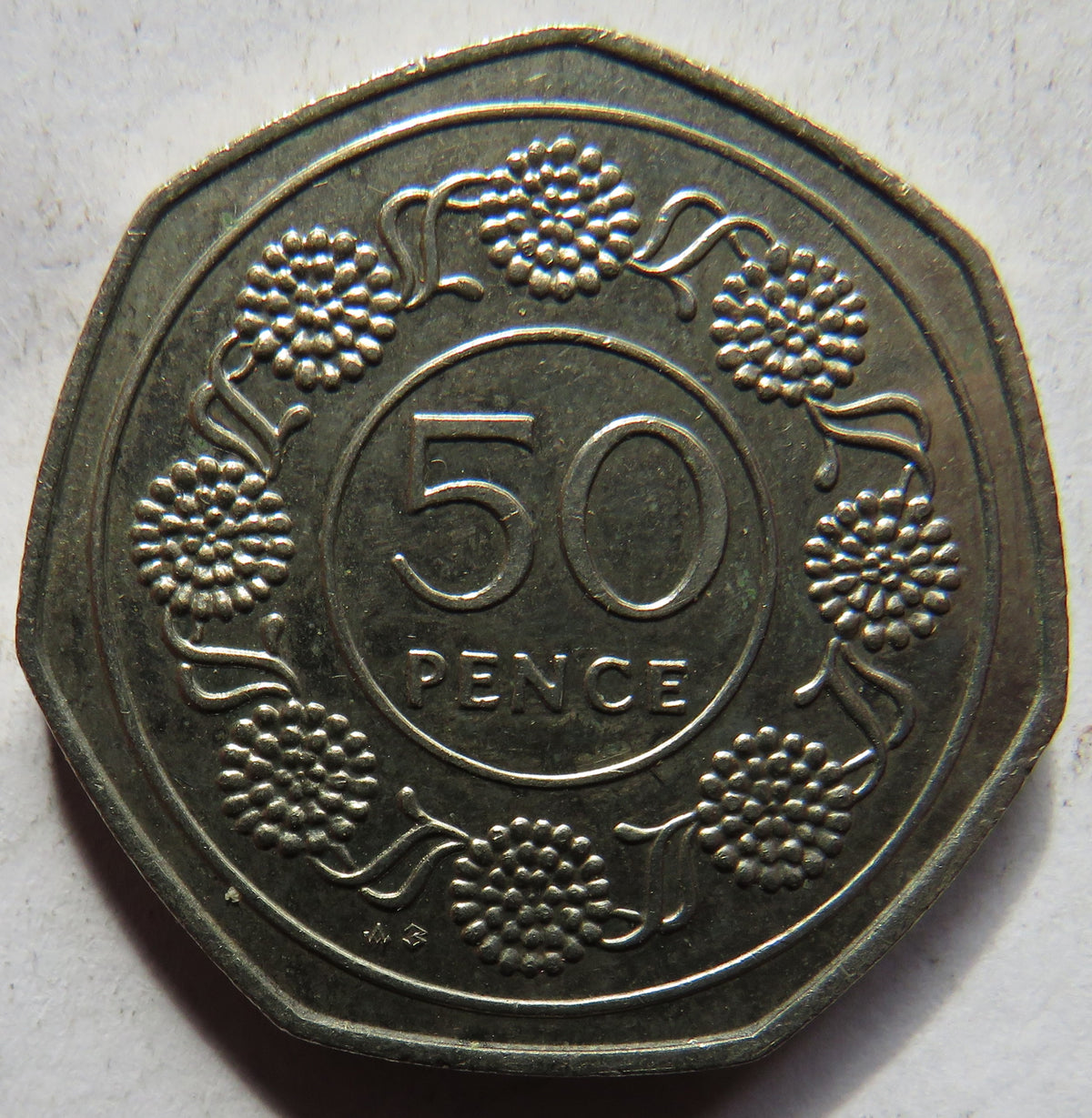 1988 Gibraltar 50p Fifty Pence Coin image 2