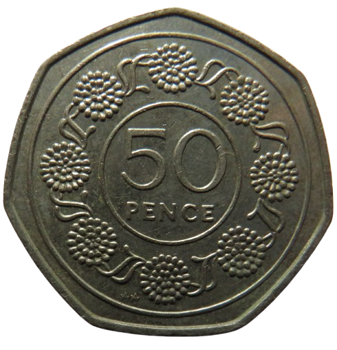 1988 Gibraltar 50p Fifty Pence Coin