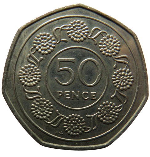 1988 Gibraltar 50p Fifty Pence Coin
