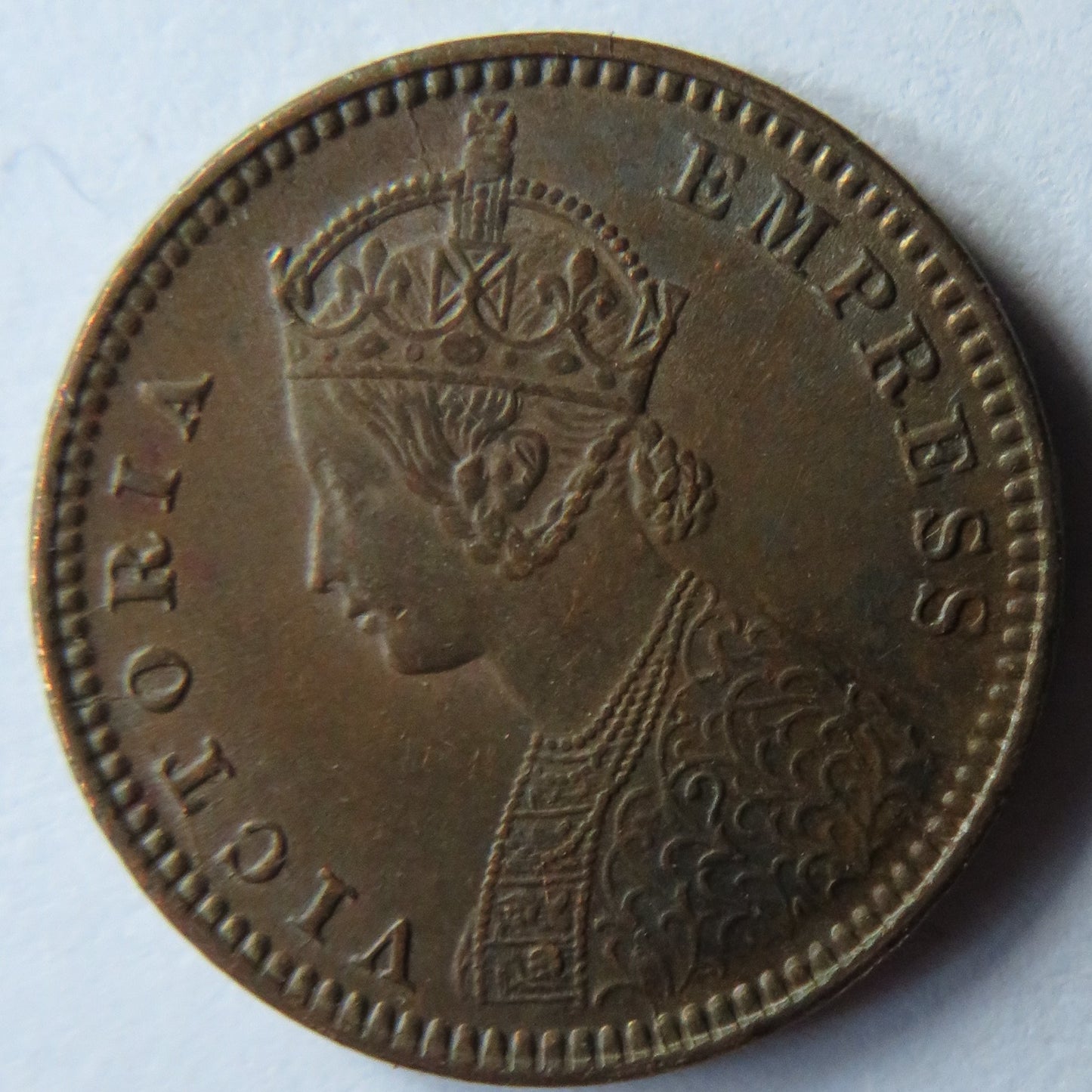 1895 Queen Victoria India 1/12th Anna Coin Excellent Grade
