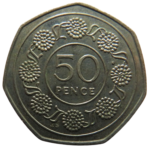 1988 Gibraltar 50p Fifty Pence Coin