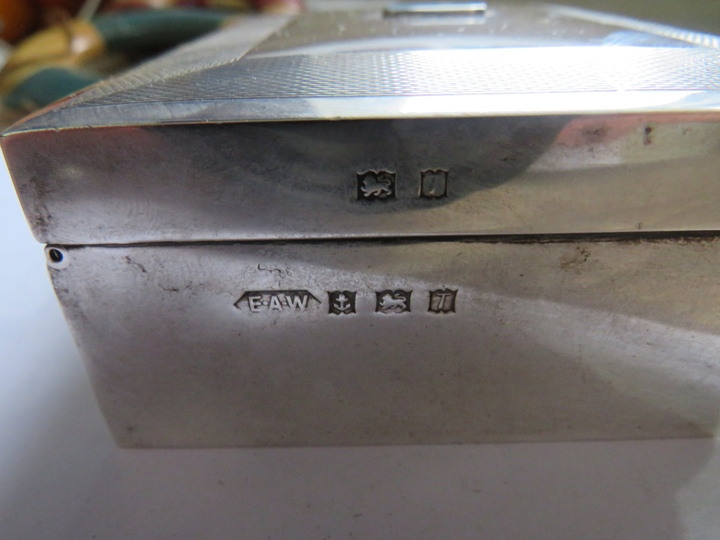 Vintage Silver Wood Lined Cigarette Box Hallmarked Birmingham 1968