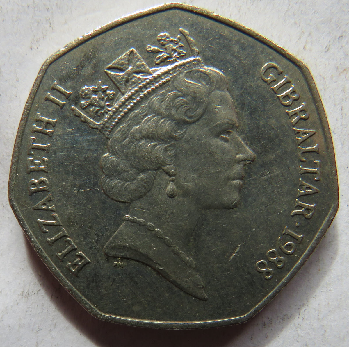 1988 Gibraltar 50p Fifty Pence Coin