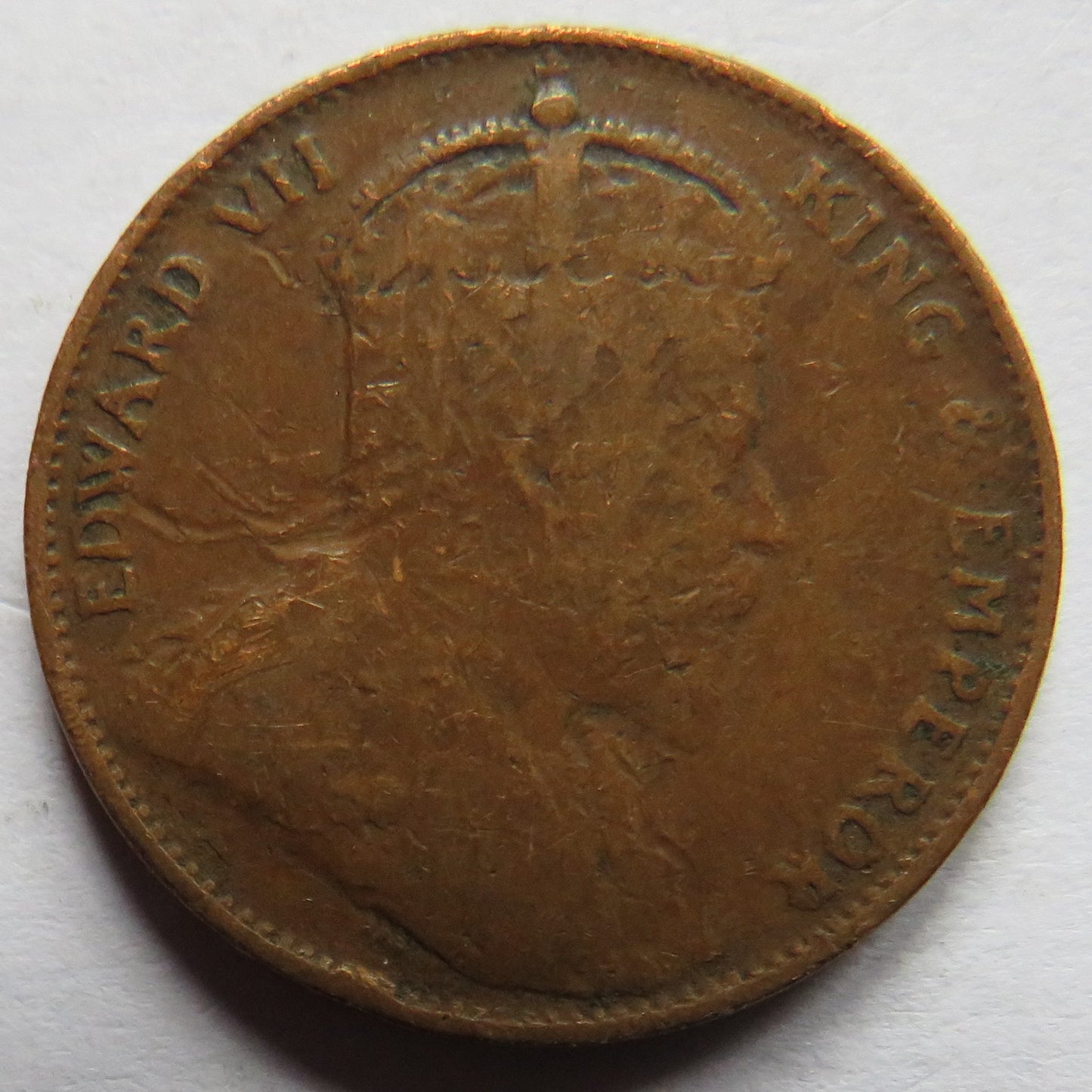 1909 King Edward VII Ceylon One Cent Coin