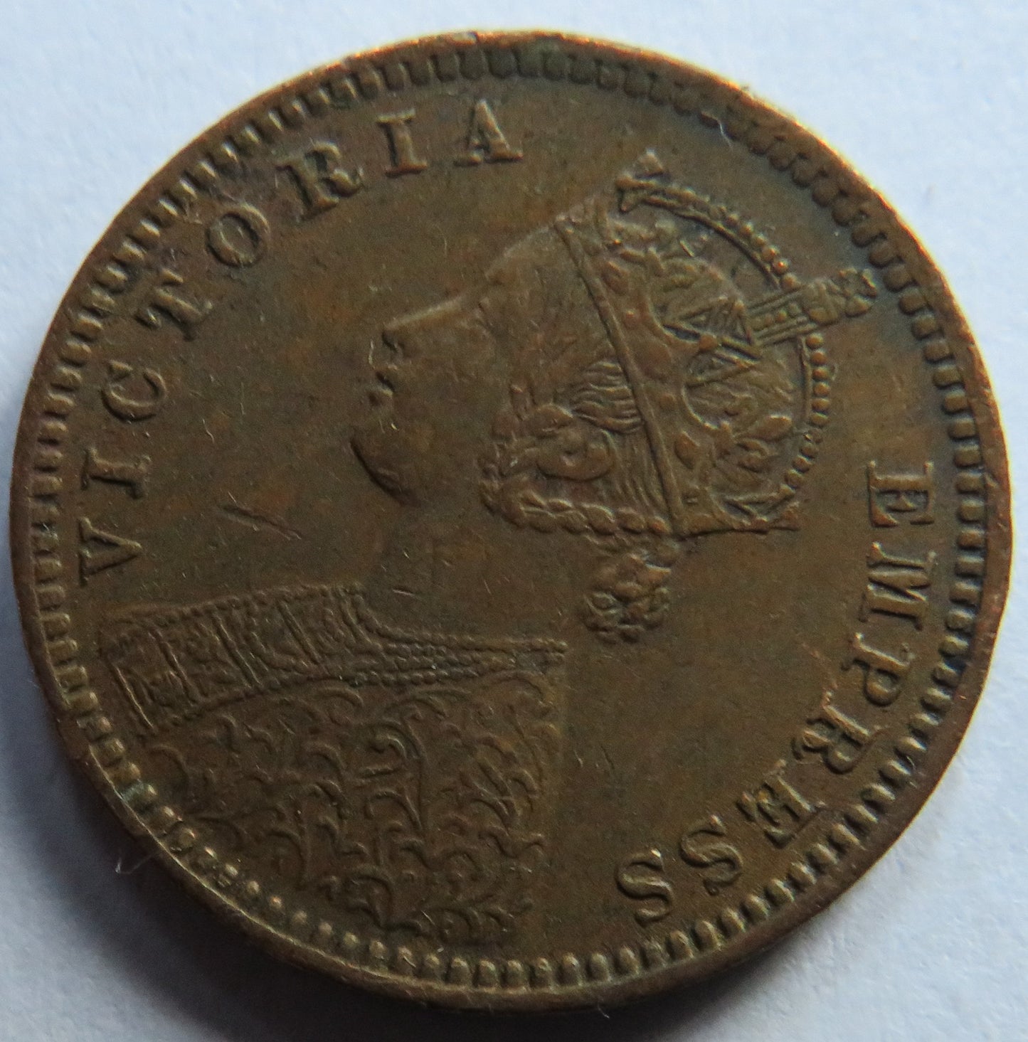 1897 Queen Victoria India 1/12th Anna Coin