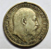 Load image into Gallery viewer, 1902 King Edward VII Silver Threepence Coin - Great Britain
