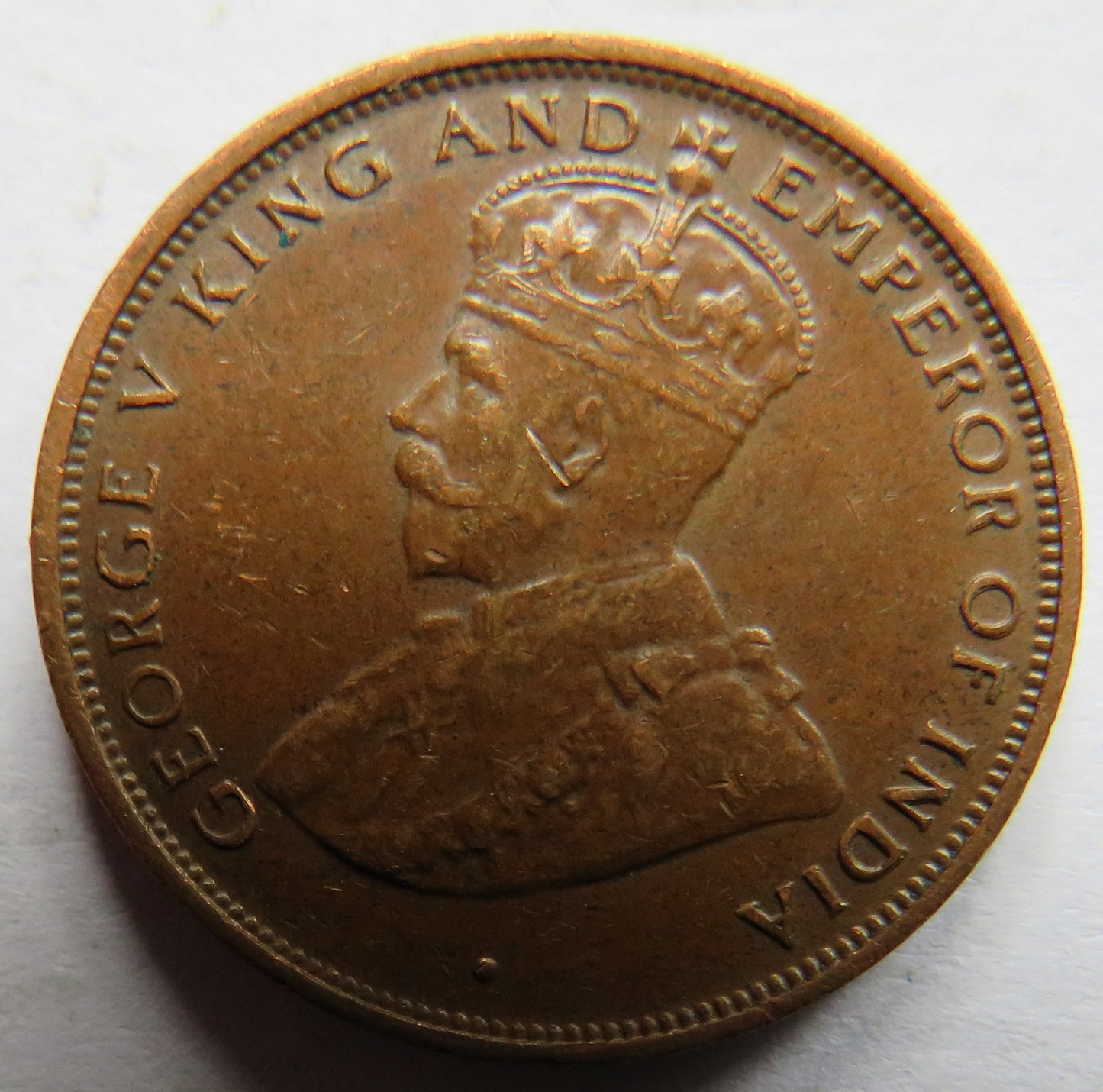 1920 King George V Ceylon One Cent Coin