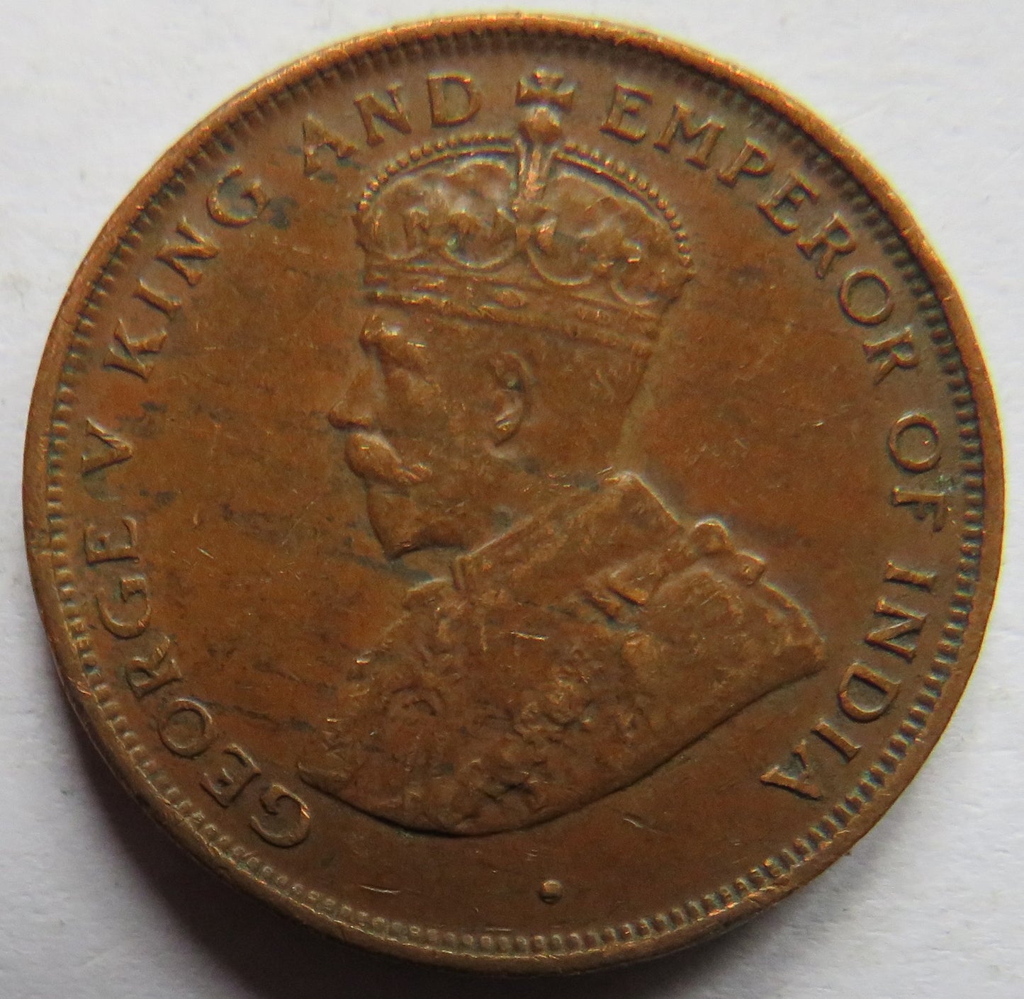 1922 King George V Ceylon One Cent Coin