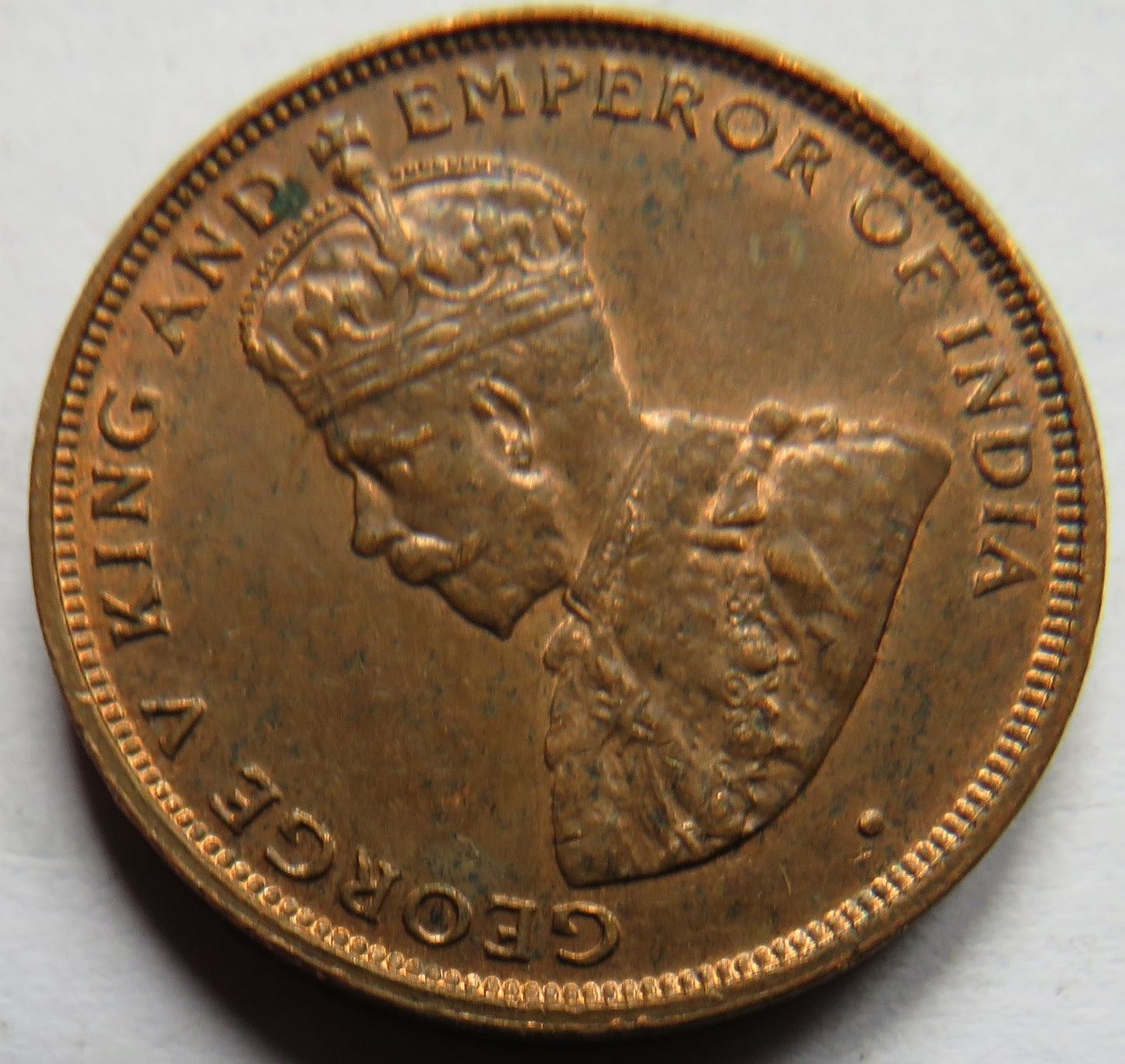 1922 King George V Ceylon One Cent Coin In High Grade