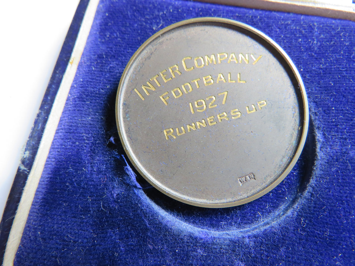 1927 Inter Company Football Runner Up Medal by Walker & Hall