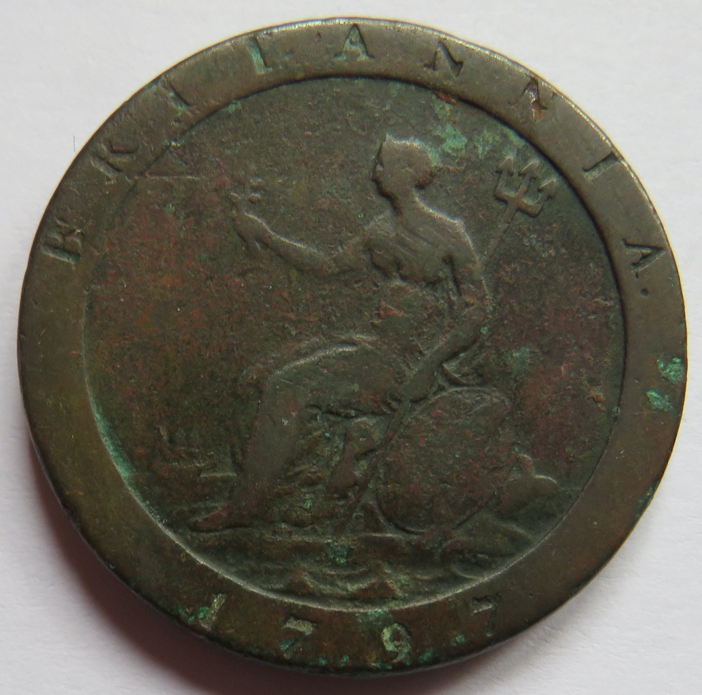 1797 King George III Cartwheel Penny Coin - Great Britain