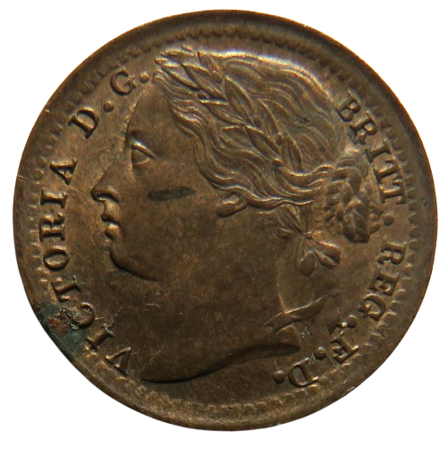1885 Queen Victoria One Third Farthing Coin (For Use In Malta) High Grade