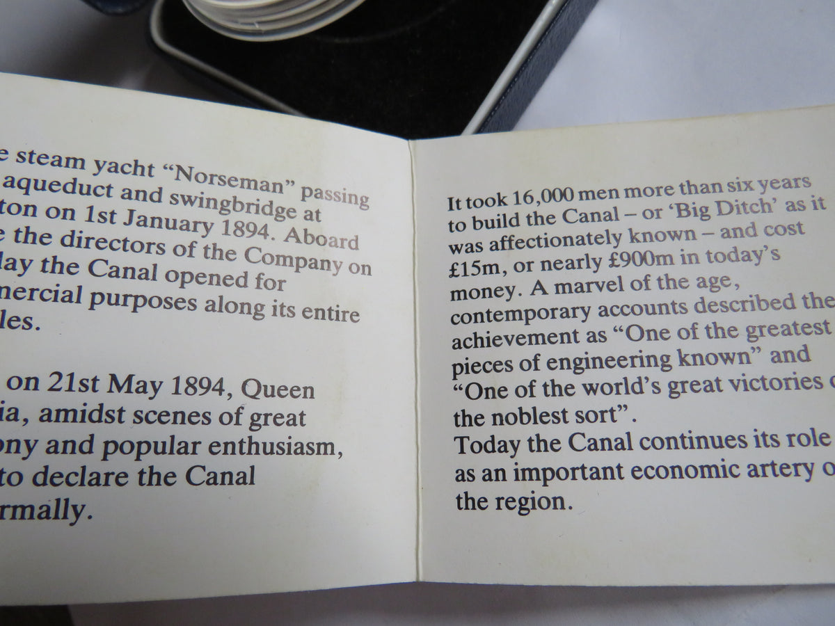 1894-1994 Centenary of the Opening of the Manchester Ship Canal Commemorative Medal