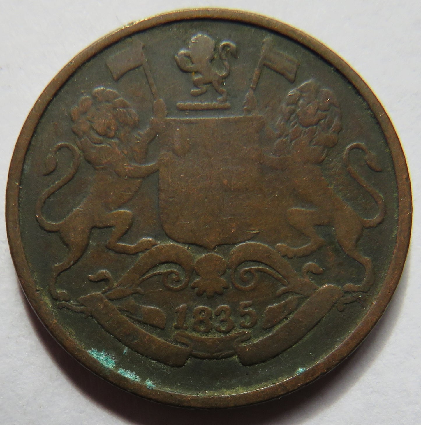 1835 East India Company 1/4 Quarter Anna Coin