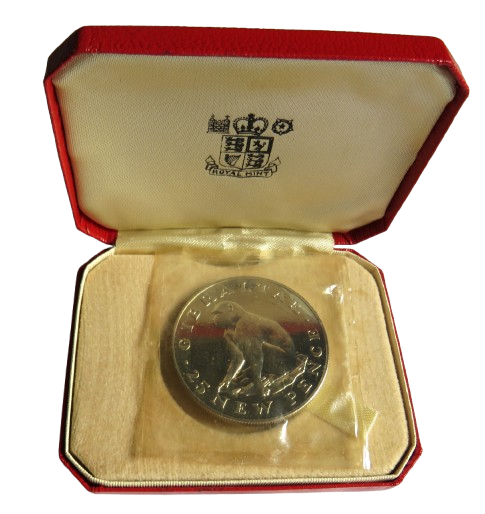 1971 Gibraltar Silver Proof Boxed One Crown Coin