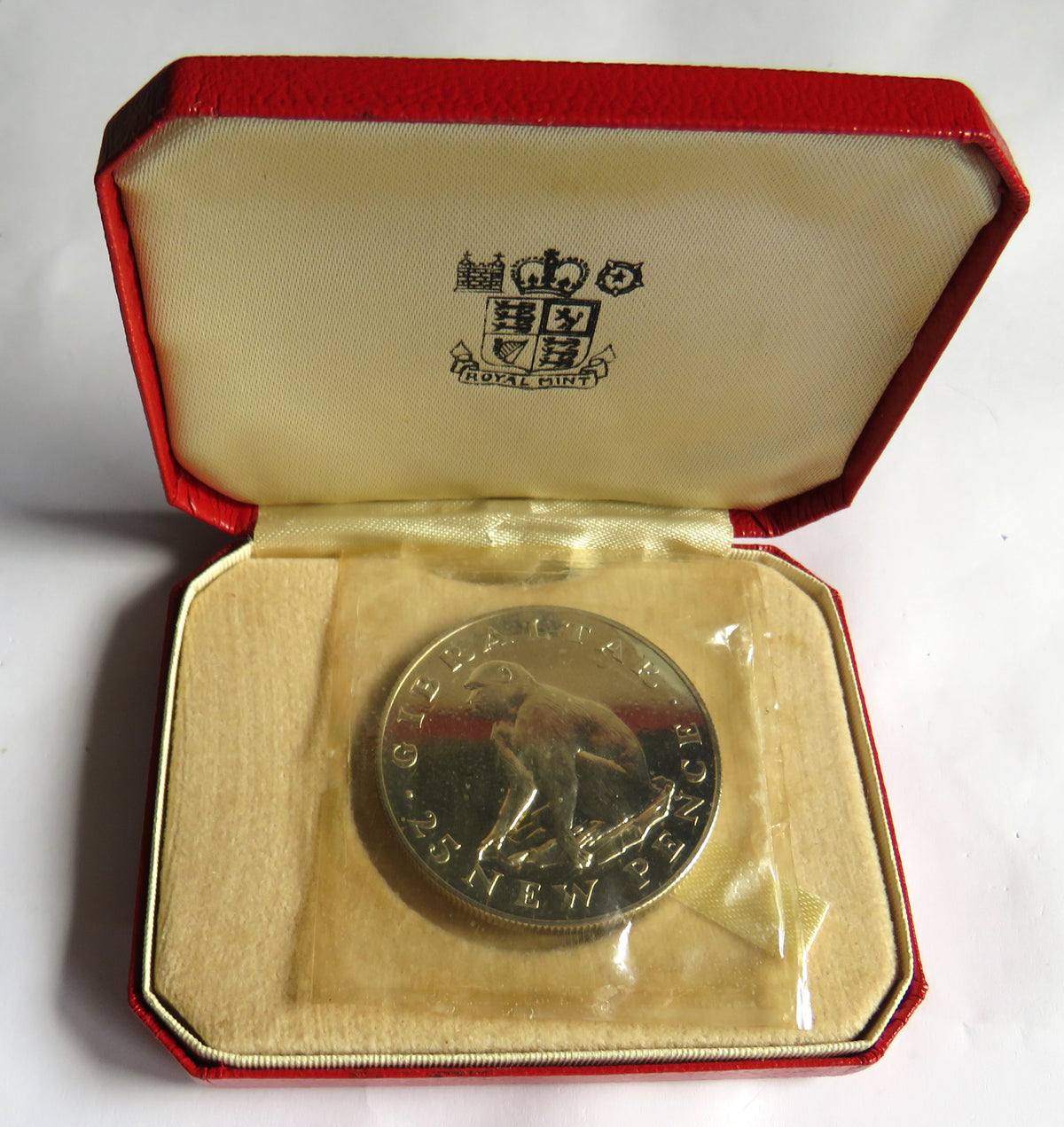 1971 Gibraltar Silver Proof Boxed One Crown Coin