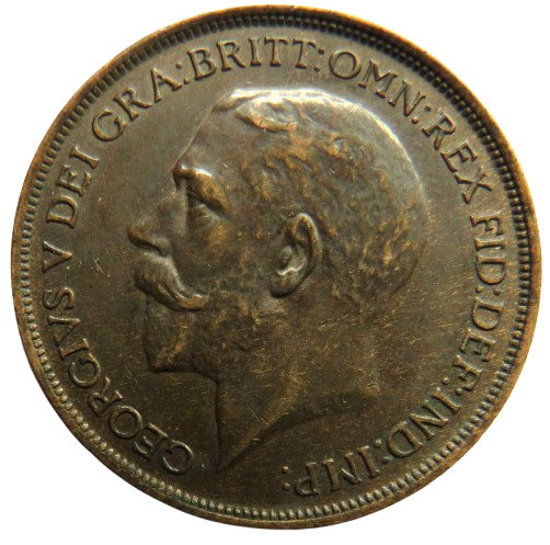 1912-H King George V One Penny Coin In Better Grade - Great Britain